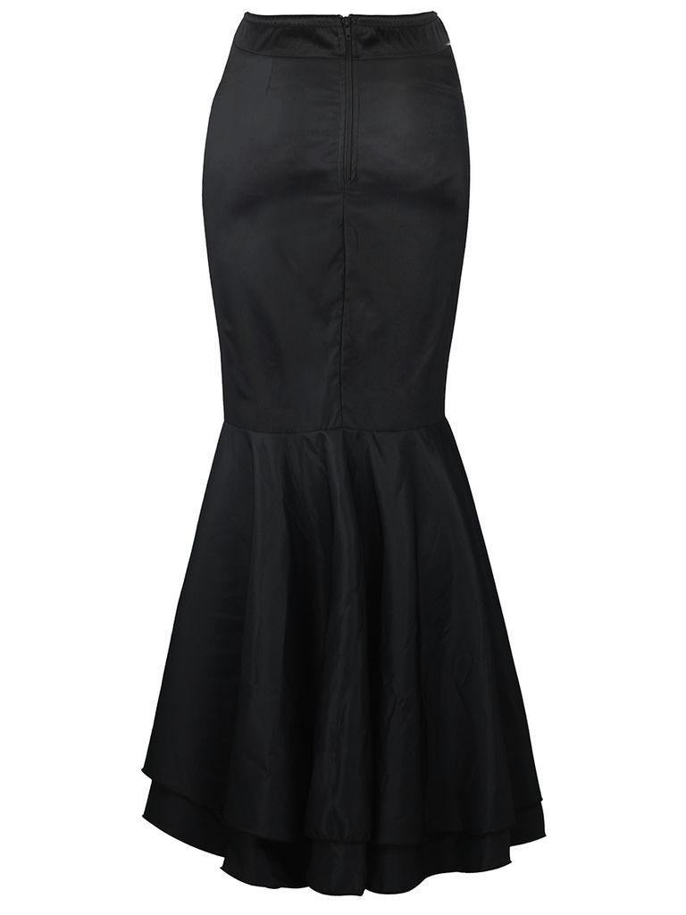 Lång svart kjol Vintage Steampunk