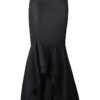 Lång svart kjol Vintage Steampunk