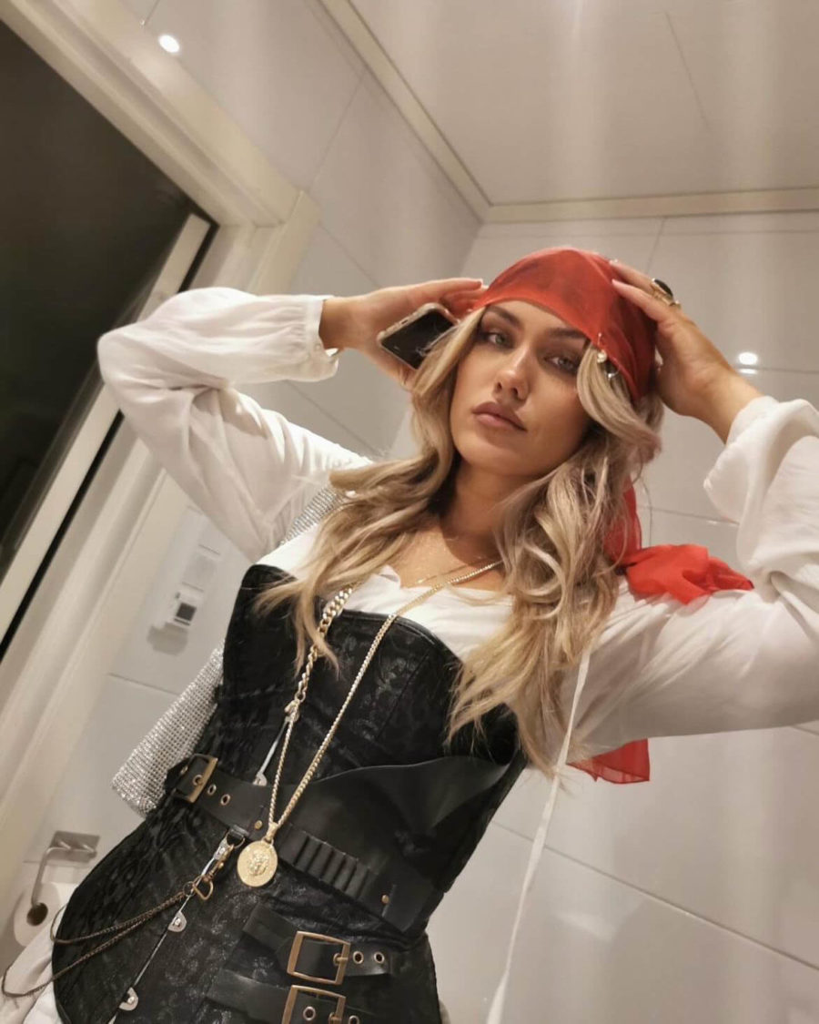 Korsett jacquard piratkvinna Halloween - TopLady