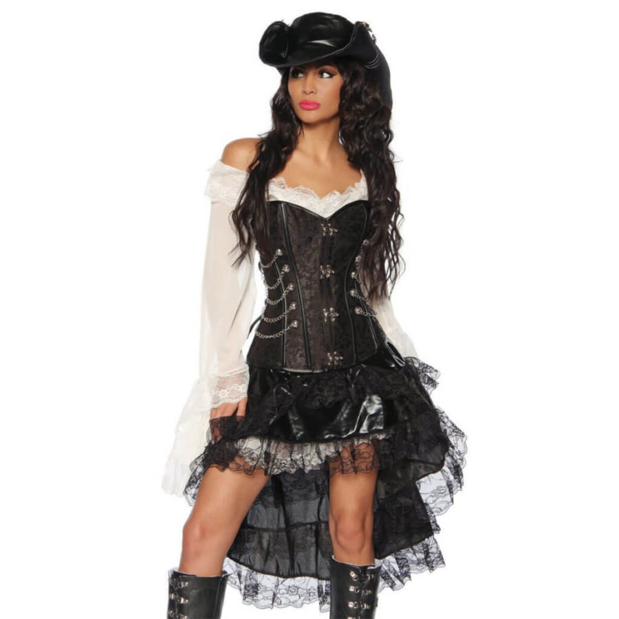 Pirat steampunk korsett outfit - TopLady