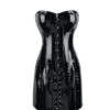 Korsettklänning med korsettsnörning -PVC letaher - TopLady