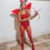 Halloween tillbehör röd djävul dräkt - TopLady