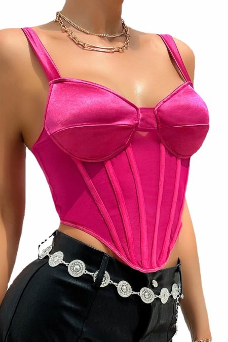 Rosa bustier-topp - Barbie-inspirert