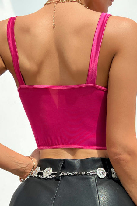 Rosa bustier-topp - Barbie-inspirert