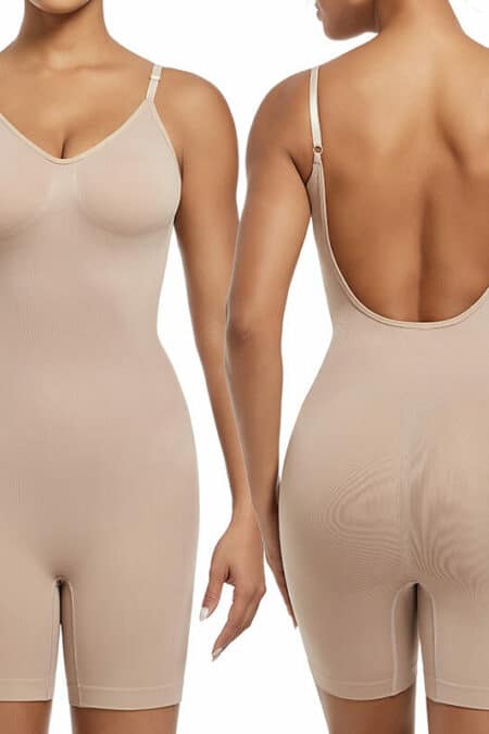 Body Shaper med dyp rygg og korte ben