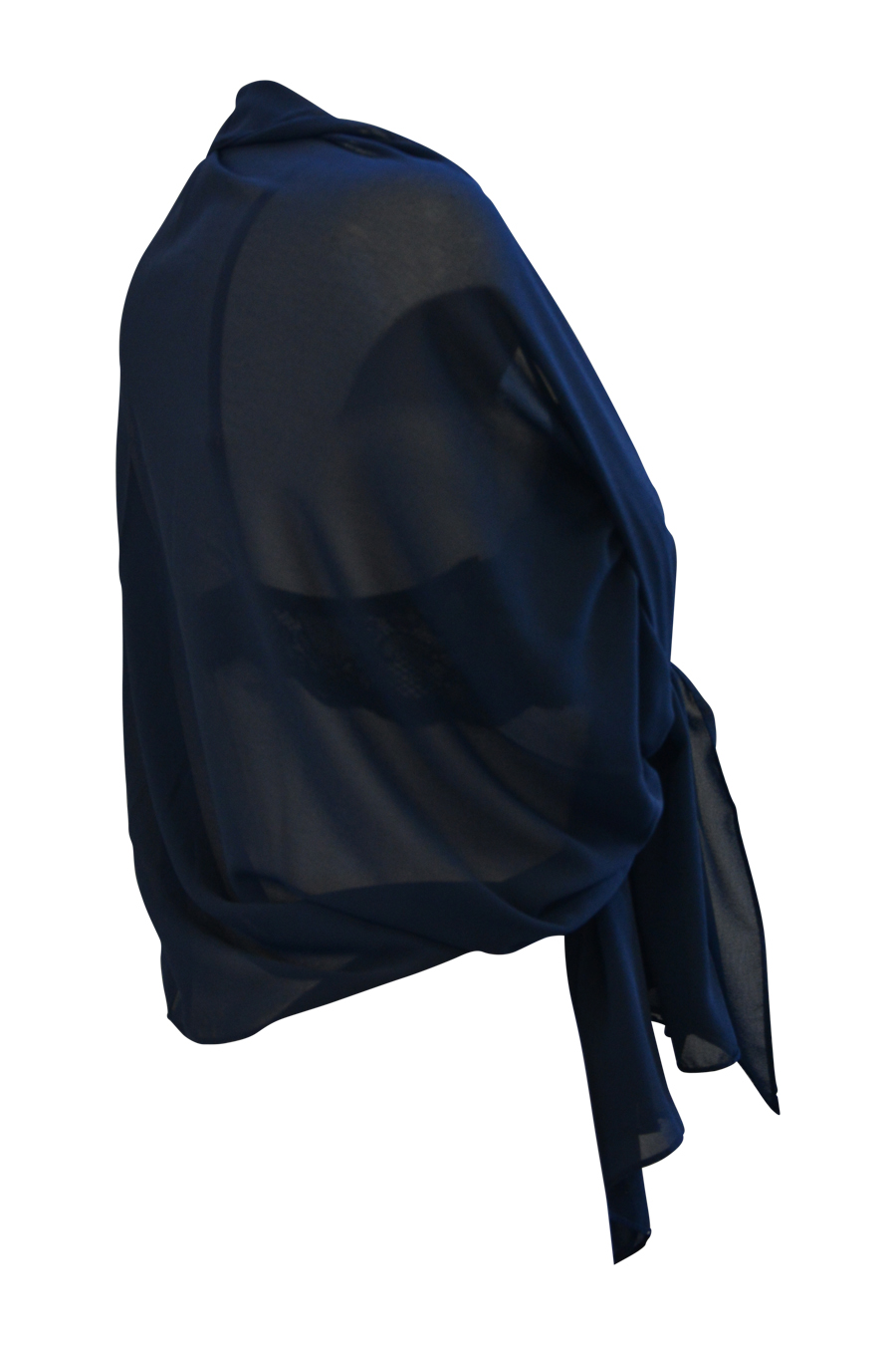 Elegantti sifonki huivi - tummansininen